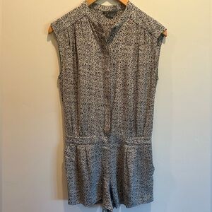 Vince Silk Spotted Romper